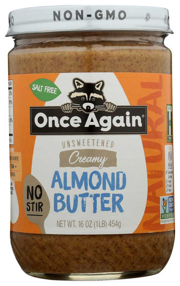 ONCE AGAIN: American Classic Almond Butter Creamy No Stir, 16 oz New