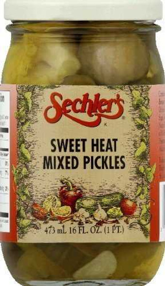 SECHLERS: Sweet Heat Mixed Pickles, 16 oz New