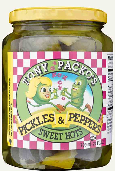 Tony Packos: Pickle Pepper Sweet Hots, 24 oz New