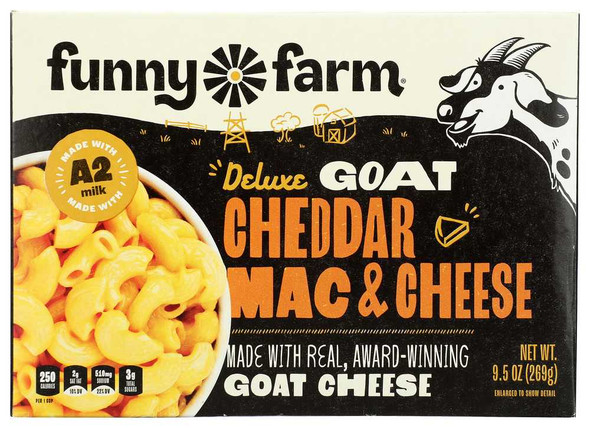 FUNNY FARMS: Goat Cheddar Cheese, 9.5 oz New