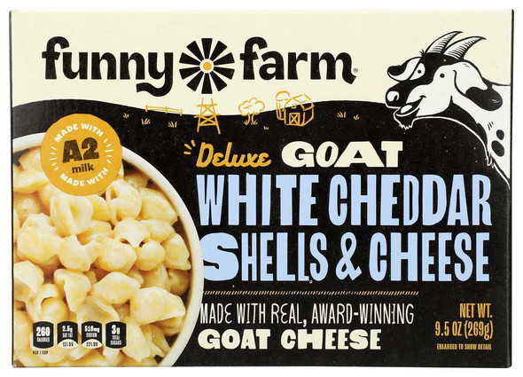 FUNNY FARMS: White Cheddar Goat Cheese, 9.5 fo New