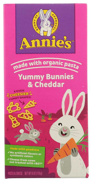 ANNIE'S HOMEGROWN: Bunny Pasta with Yummy Cheese, 6 Oz New