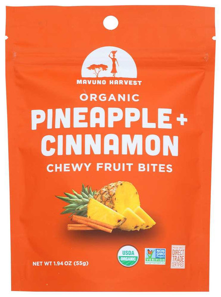 MAVUNO HARVEST: Bites Fruit Pineapl Cinn, 1.94 OZ New