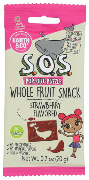 SOS FRUIT SNACKS: Fruit Snacks Strwbrry, 3.5 OZ New