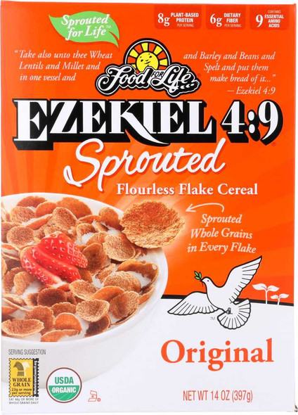 FOOD FOR LIFE: Cereal Flaked Sprouted Original, 14 oz New