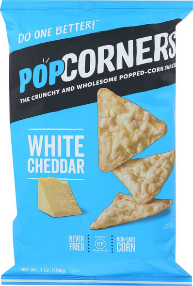 POPCORNERS: Corn Chips White Cheddar, 7 oz New