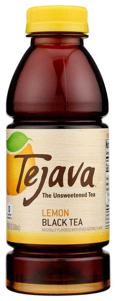 TEJAVA: Unsweetened Lemon Black Tea, 16.9 fo New