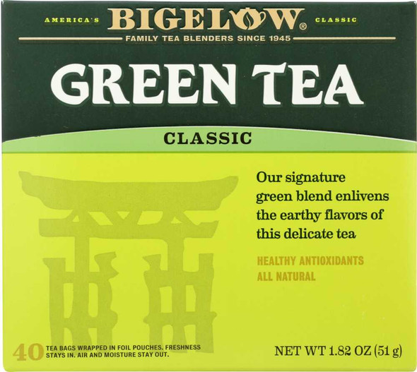 BIGELOW: Green Tea Classic 40 Bags, 1.82 oz New