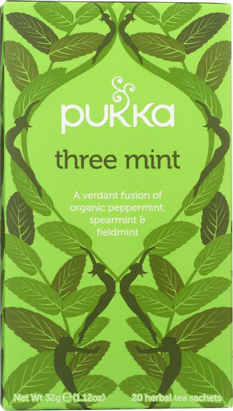 PUKKA HERBS: Three Mint Herbal Tea, 20 bg New