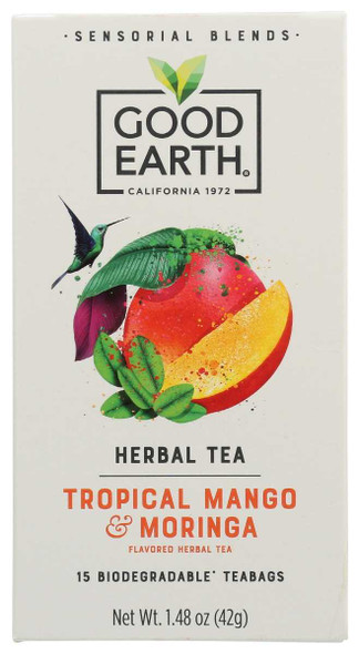 GOOD EARTH: Tea Sens Moringa Mango, 15 bg New
