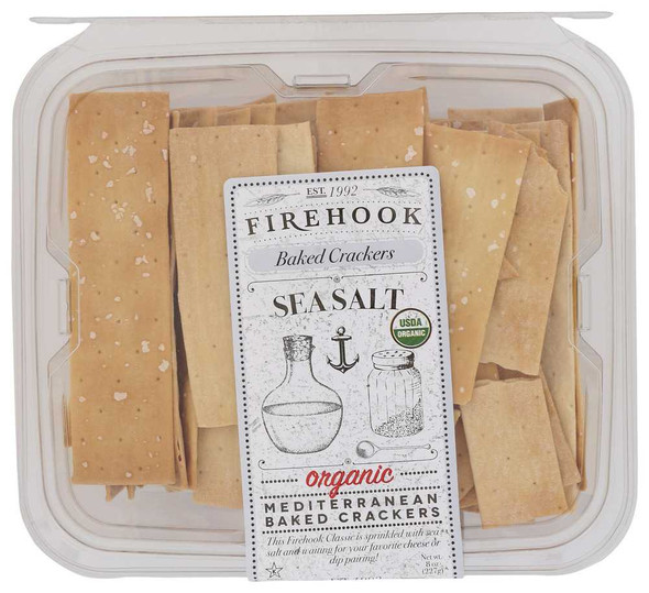 FIREHOOK: Seasalt Baked Cracker, 7 Oz New