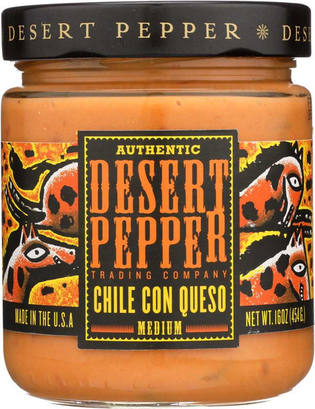 DESERT PEPPER: Chile Con Queso Medium, 16 oz New
