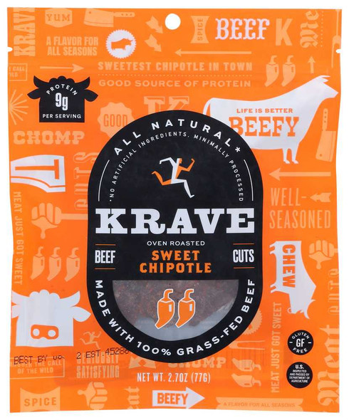 KRAVE: Beef Jerky Sweet Chipotle, 2.7 Oz New