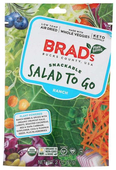 BRADS PLANT BASED: Salad To Go Ranch, 2 oz New