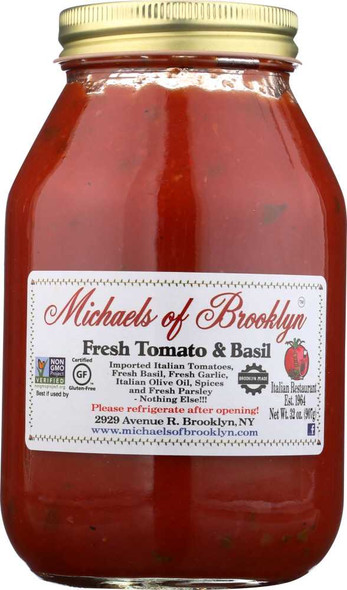 MICHAELS OF BROOKLYN: Fresh Tomato & Basil Sauce, 32 oz New