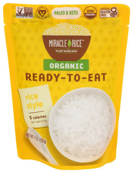 MIRACLE NOODLE: Ready To Eat Rice Organic, 7 oz New