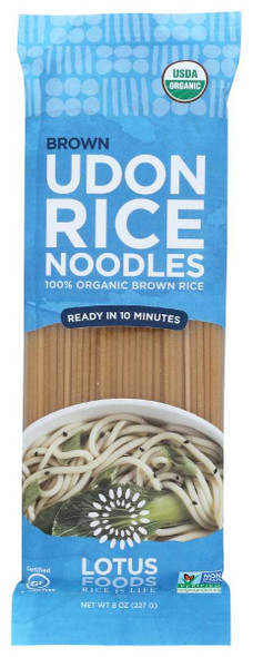 LOTUS FOODS: Noodles Brn Rice Udon Org, 8 oz New
