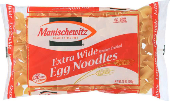 MANISCHEWITZ: Noodle Egg Extra Wide, 12 oz New