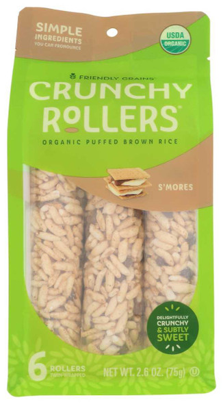 CHEF BOBO: Crunchy Rice Rollers Smores, 2.6 oz New