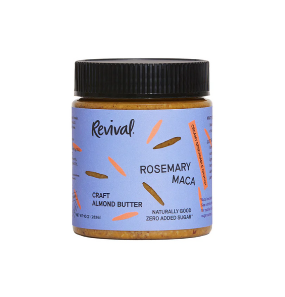 REVIVAL FOOD CO: Rosemary Maca Almond Butter, 10 oz New
