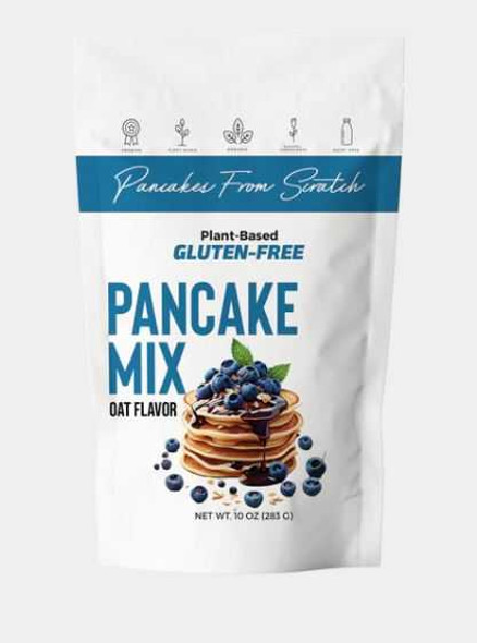 PANCAKES FROM SCRATCH: Vegan Gluten Free Oat Pancake and Waffle Mix, 10 oz New