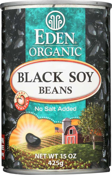 EDEN FOODS: Organic Black Soy Beans, 15 oz New