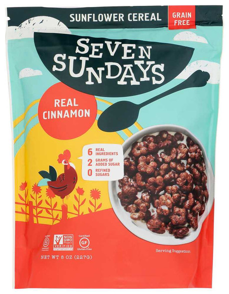 SEVEN SUNDAYS: Real Cinnamon Sunflower Cereal, 8 oz New