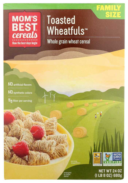 MOM'S BEST: Cereals Toasted Wheat-Fuls, 24 oz New
