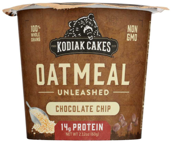 KODIAK: Oatmeal Cup Unleashed Chocolate Chip, 2.12 oz New