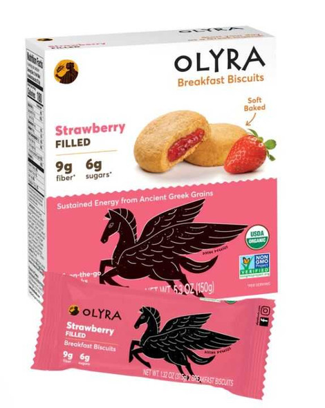 OLYRA: Strawberry Filled Breakfast Biscuits, 5.28 oz New