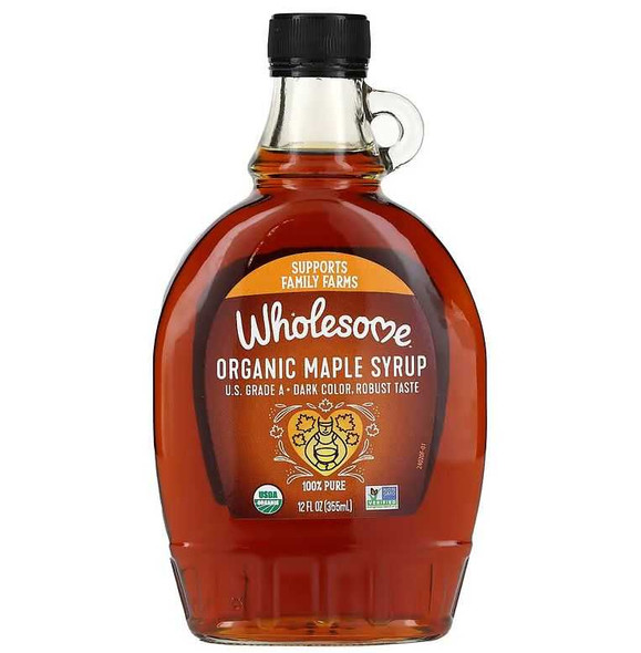 WHOLESOME: Organic Maple Syrup Dark, 12 fo New