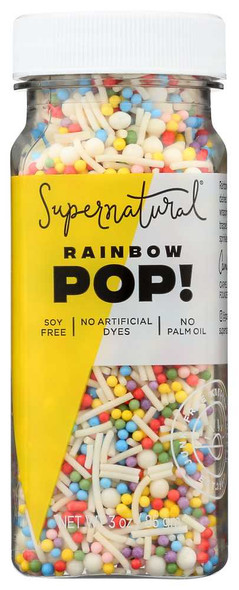 SUPERNATURAL: Rainbow Pop Sprinkles, 3 oz New
