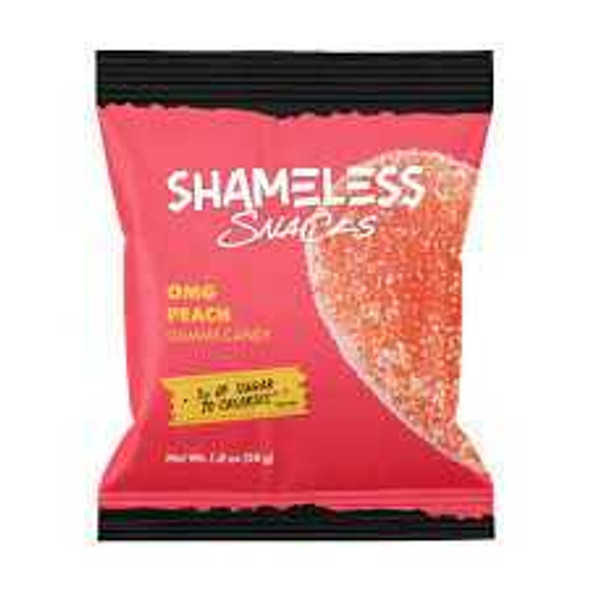 SHAMELESS SNACKS: Gummy Sour Peach, 1.8 oz New
