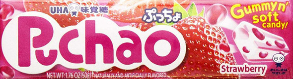 UHA MIKAKUTO: Puchao Soft Candy Strawberry, 1.76 oz New