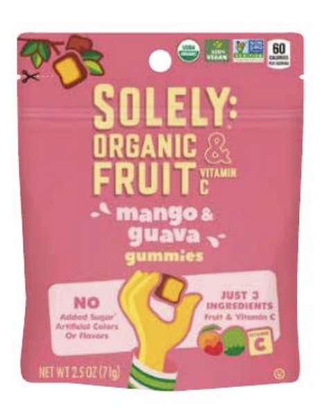 SOLELY: Gummies Mango And Guava, 2.5 oz New