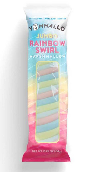 YUMMALLO: Rainbow Jumbo Swirl Marshmallow, 2 oz New