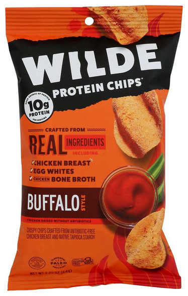 WILDE SNACKS: Chicken Buffalo Chips, 2.25 oz New