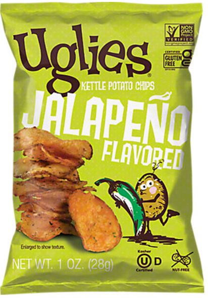 UGLIES: Chips Jalapeno, 1 OZ New
