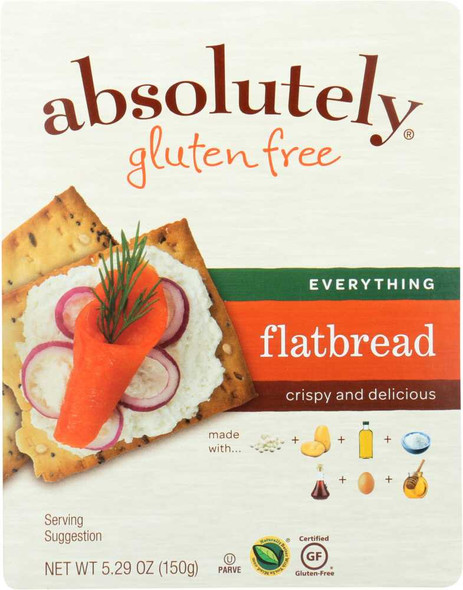 ABSOLUTELY GLUTEN FREE: Flatbread Gluten Free Everything, 5.29 oz New
