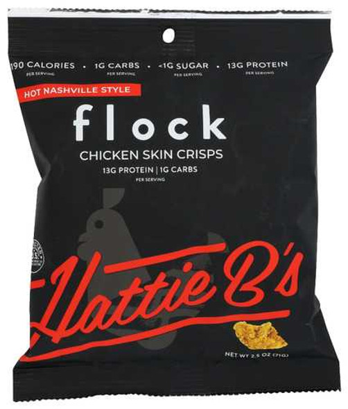 FLOCK: Chips Chicken Skin Hattie, 2.5 OZ New