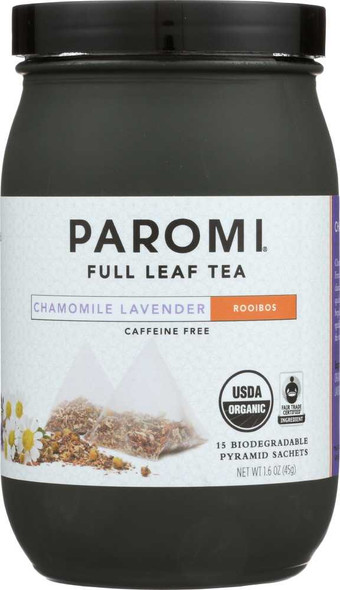 PAROMI TEA: Organic Chamomile Lavender Rooibos Tea, 15 bg New