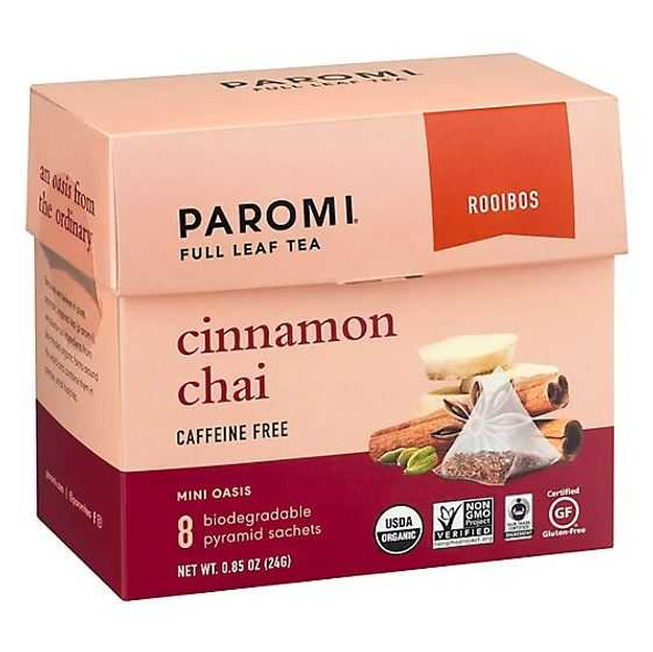 PAROMI TEA: Cinnamon Chai Tea, 8 bg New