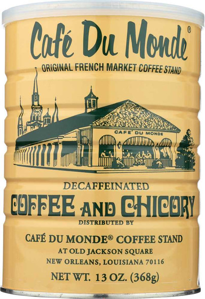 CAFE DU MONDE: Decaffeinated Coffee and Chicory, 13 oz New