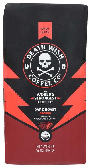 DEATH WISH COFFEE: Ground Coffee Beans, 1 lb New
