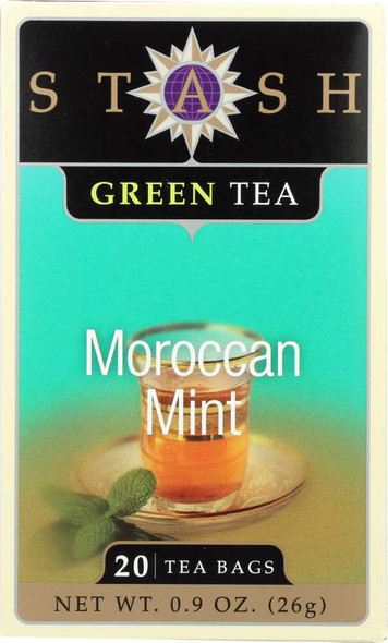 STASH TEA: Green Tea Moroccan Mint 20 Tea Bags, 0.9 oz New
