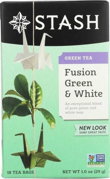 STASH TEA: Fusion Green & White Tea 18 Tea Bags, 1 oz New