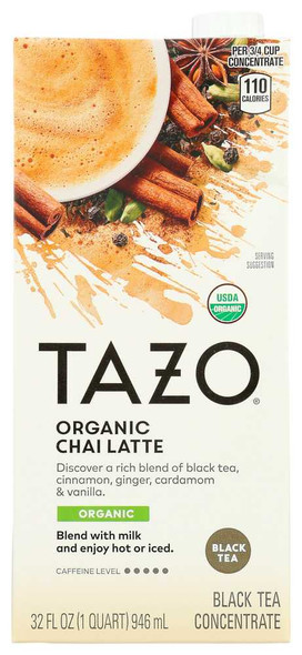 TAZO: Organic Chai Latte Black Tea Concentrate, 32 oz New