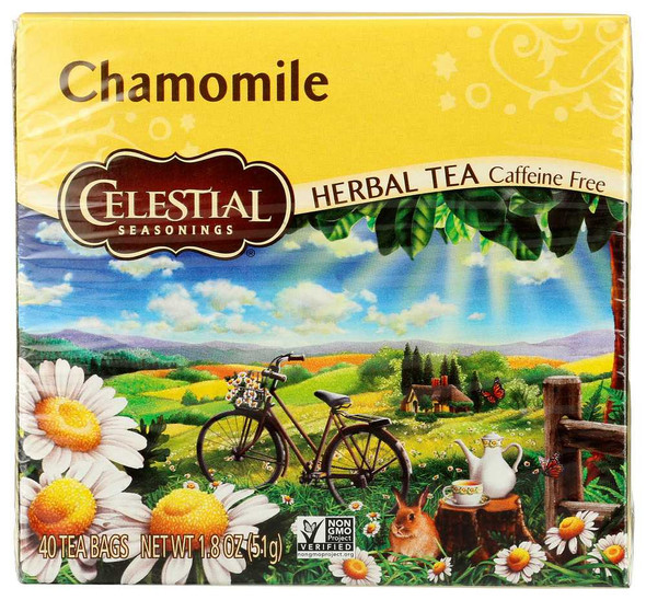 CELESTIAL SEASONINGS: Chamomile Herbal Tea, 40 bg New