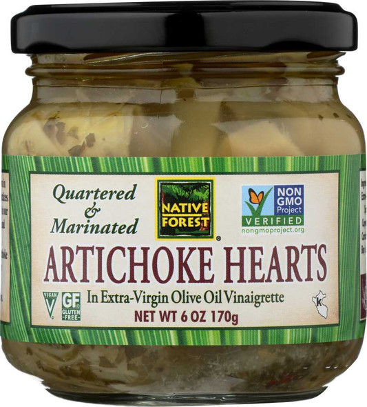 NATIVE FOREST: Marinated Artichoke Hearts Gluten Free, 6 oz New