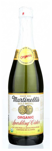 MARTINELLI: Organic Sparkling Cider Juice, 25.4 fo New